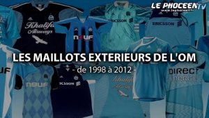 Les maillots extérieurs de l'OM depuis 98